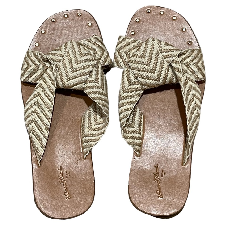 NEW - UNIVERSAL THREADS Louise Slide Sandal Tan SZ 8.5